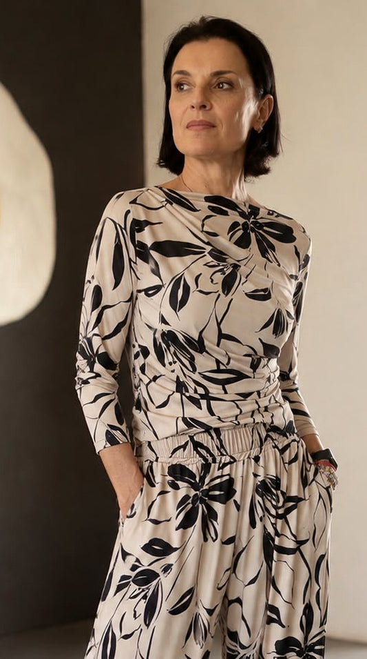Spring Cut Ruche Top in Yves