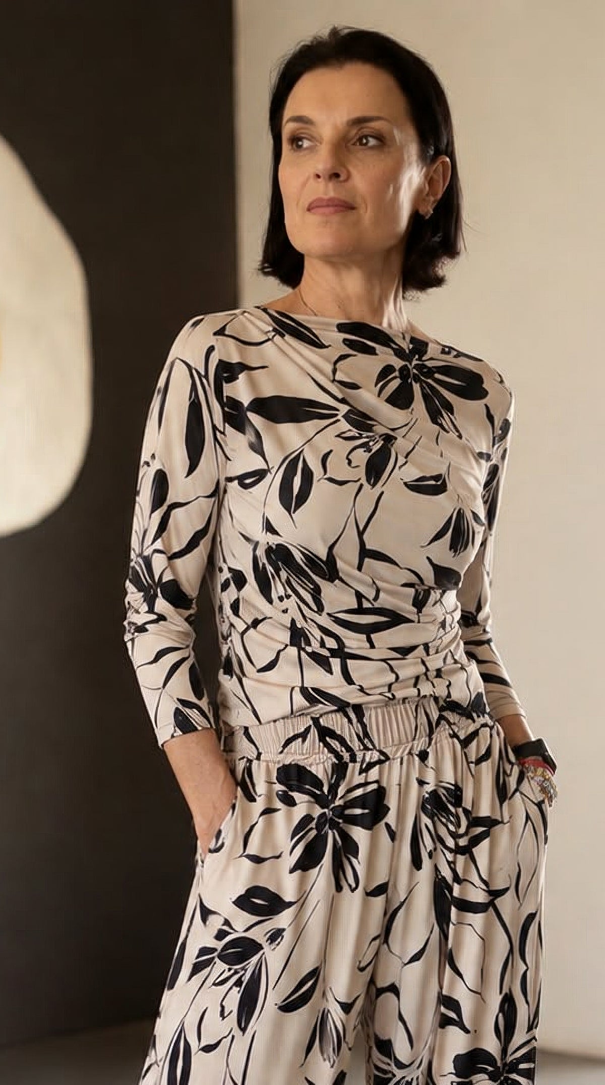 Spring Cut Ruche Top in Yves