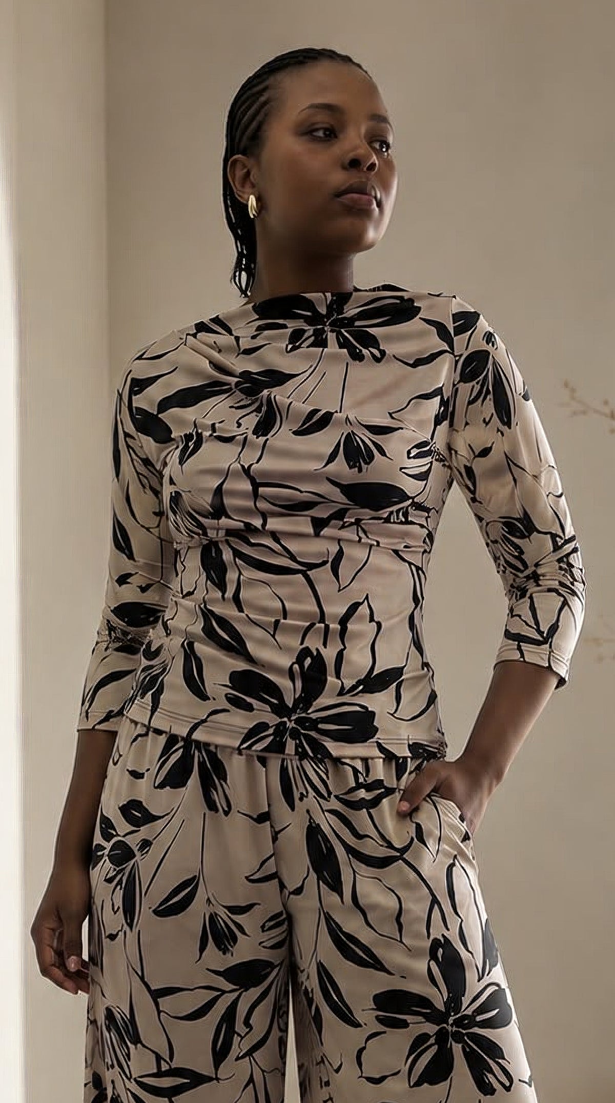 Spring Cut Ruche Top in Yves