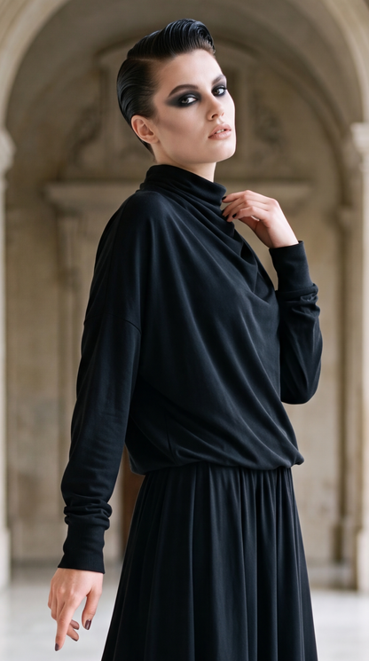 Black Ruche Set