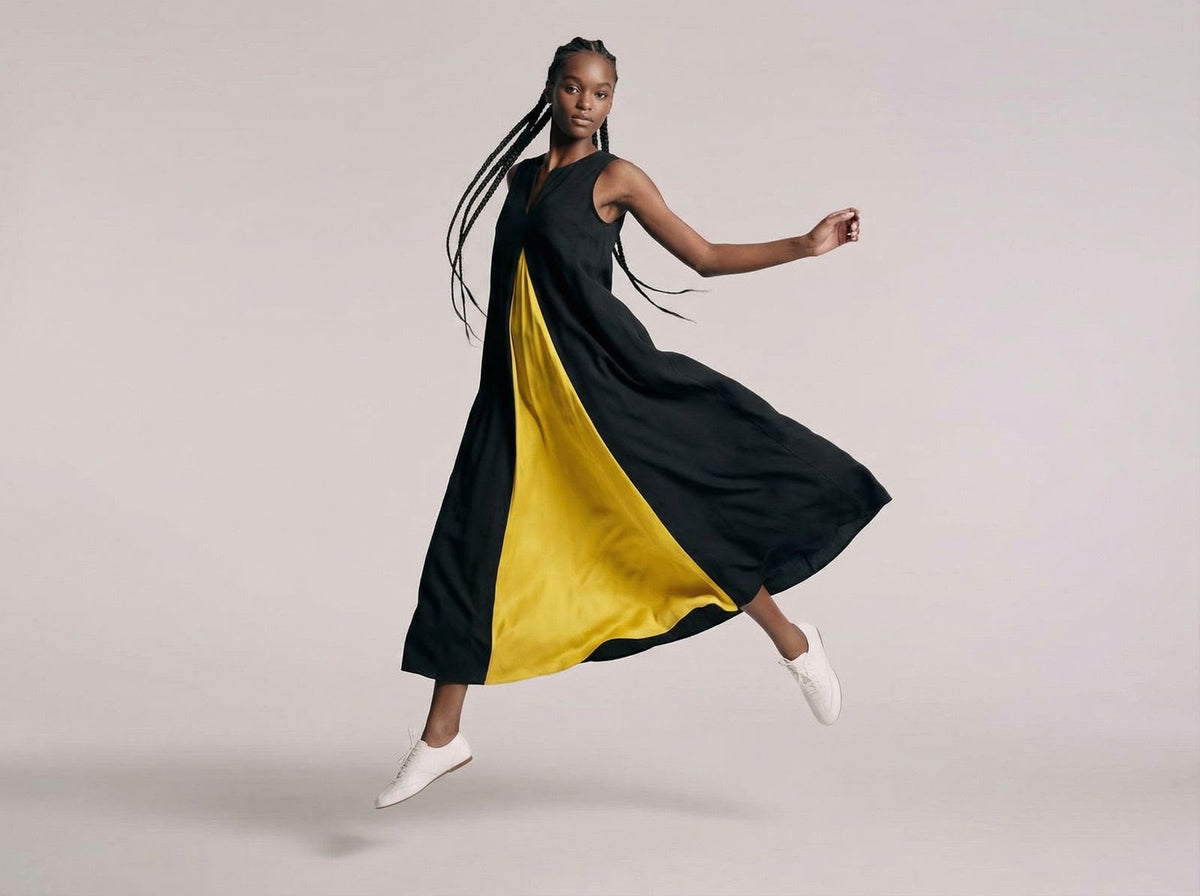 The A-List Dress Black and Lime