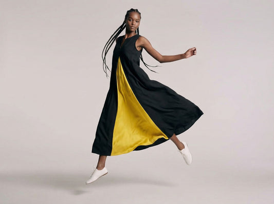 The A-List Dress Black and Lime