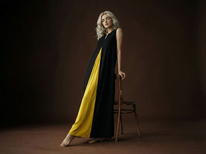 The A-List Dress Black and Lime