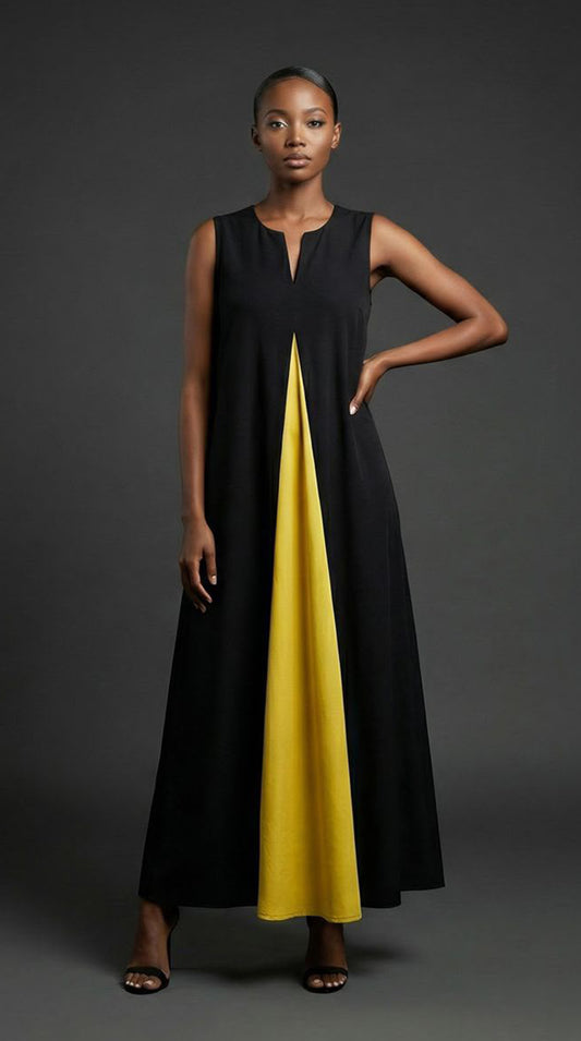 The A-List Dress Black and Lime